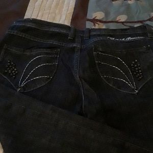 Jeans with embellished pockets